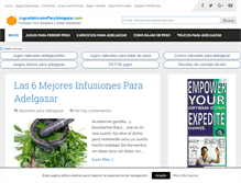 Tablet Screenshot of jugosnaturalesparaadelgazar.com